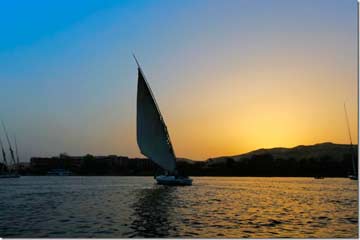 Felucca at sunset